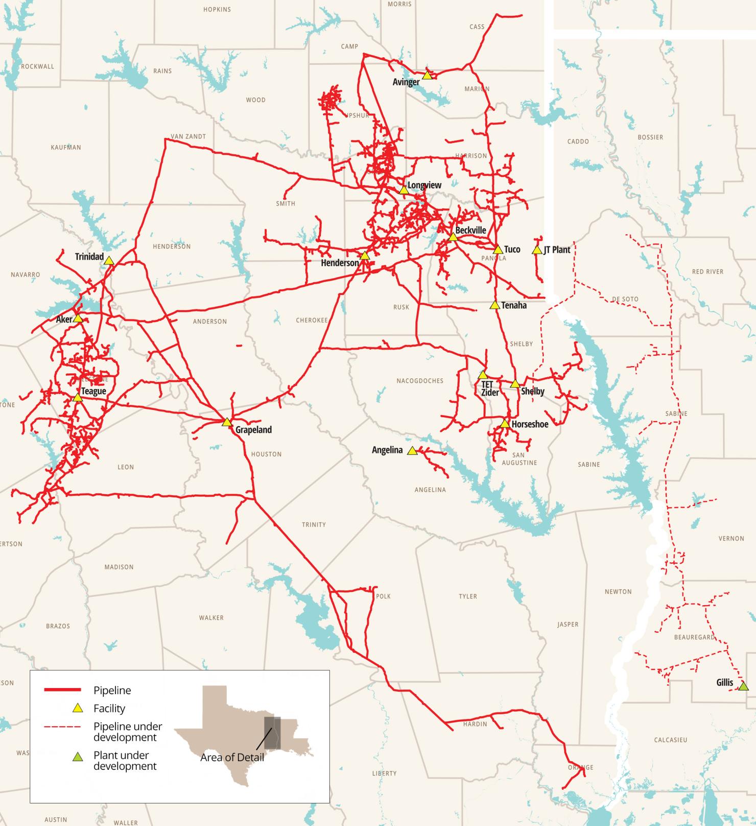 Map of M6 Assets