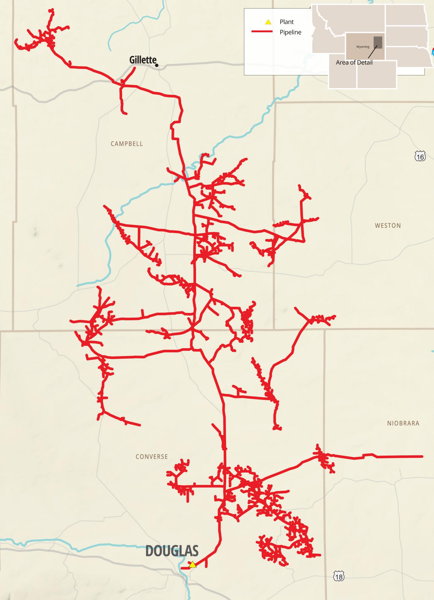 Map of Douglas Gathering System